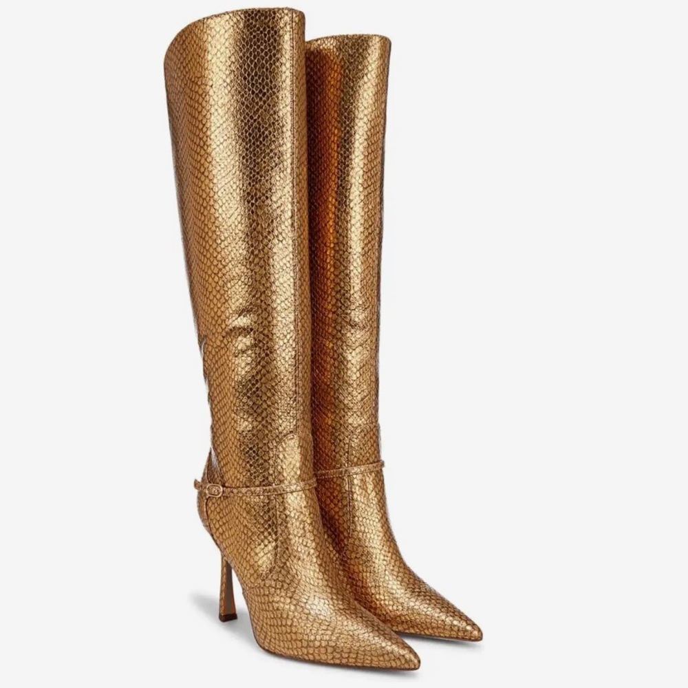 🌸SAM EDELMAN🌸 Elia Knee High Boot Medallion Gold Size: 6.5M - Picture 3 of 10